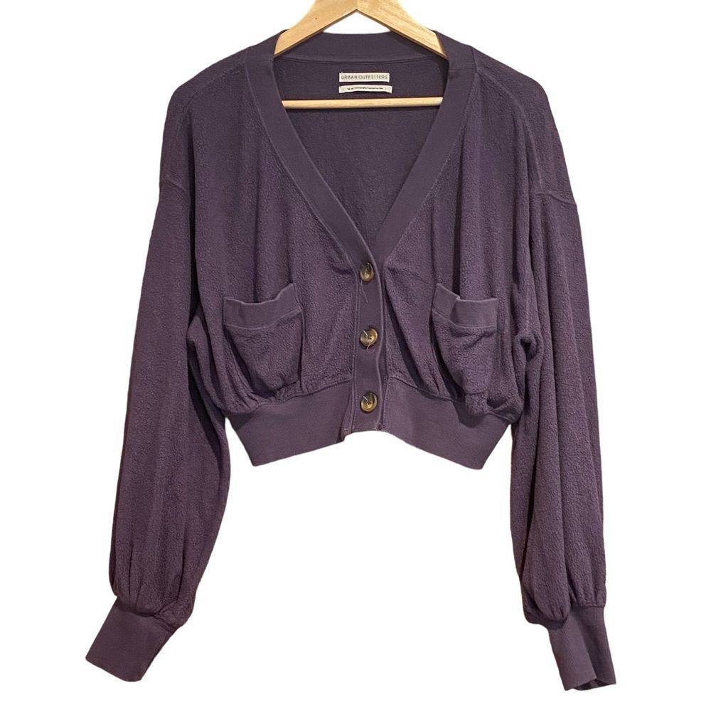 Urban Outfitters Crop Purple Cardigan